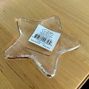 Mud Pie crystal starfish sea tidbit plate. NWT.